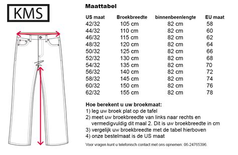 broekmaat 32 is gelijk aan.